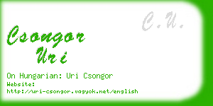 csongor uri business card